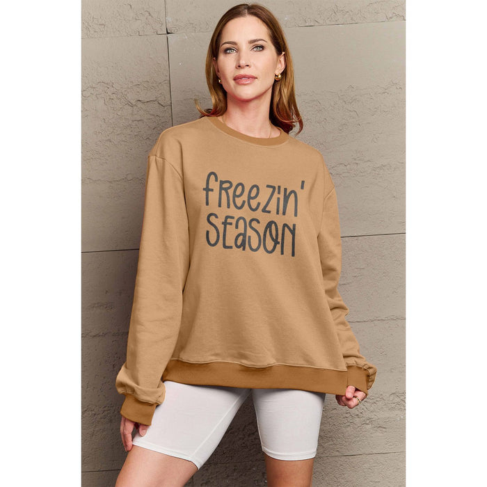 Simply Love FREEZIN' SEASON Graphic Sweatshirt