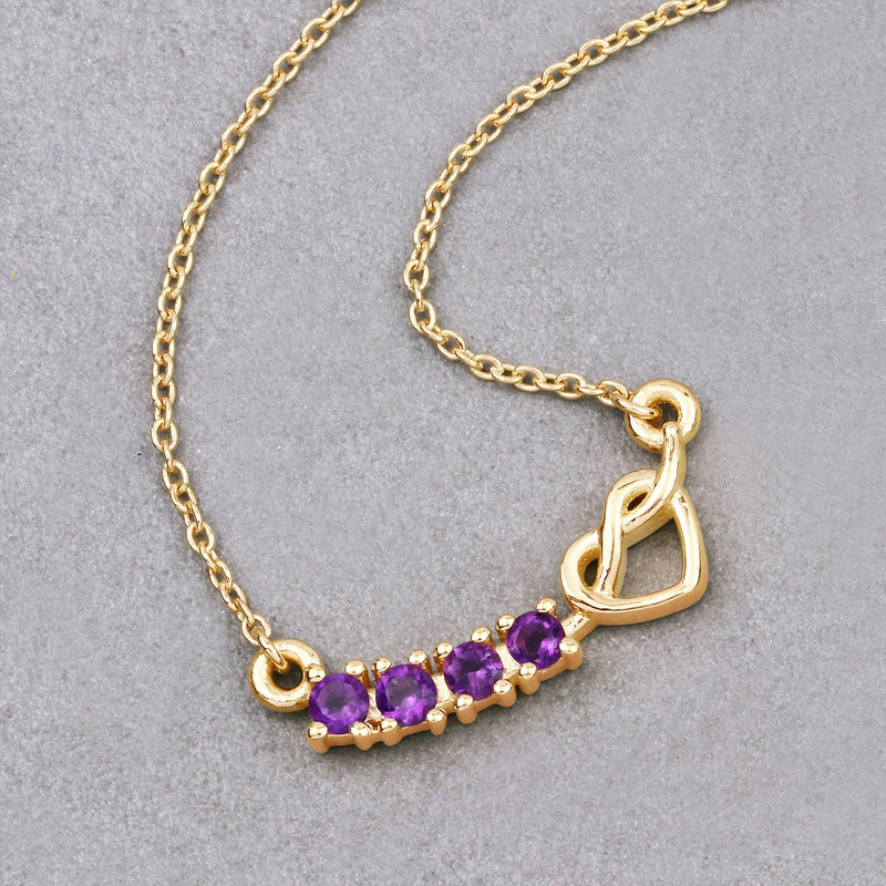 Bids.com 0.24 Carat Genuine Amethyst .925 Sterling Silver Necklace Necklaces