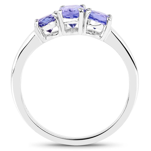 Bids.com 0.90 Carat Genuine Tanzanite .925 Sterling Silver Ring Rings