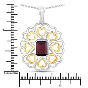 Bids.com 2.55 Carat Genuine Garnet .925 Sterling Silver Pendant Pendants