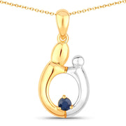 Bids.com 0.19 Carat Genuine Blue Sapphire .925 Sterling Silver Pendant Pendants