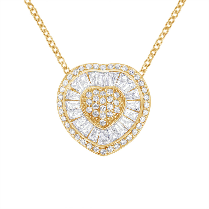 Bids.com 10KT Yellow Gold Diamond Heart Pendant Necklace (1/2 cttw, H-I Color, I1-I2 Clarity) Necklaces