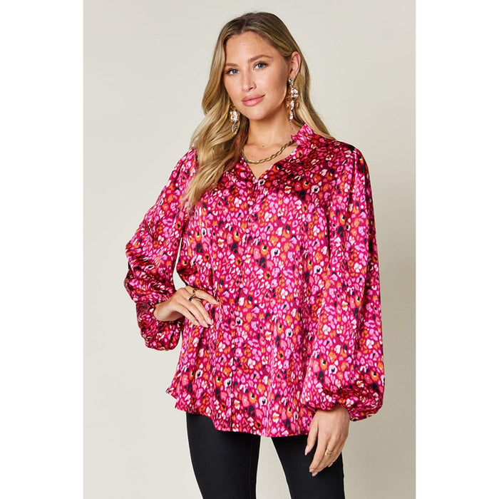 Printed Long Sleeve Blouse