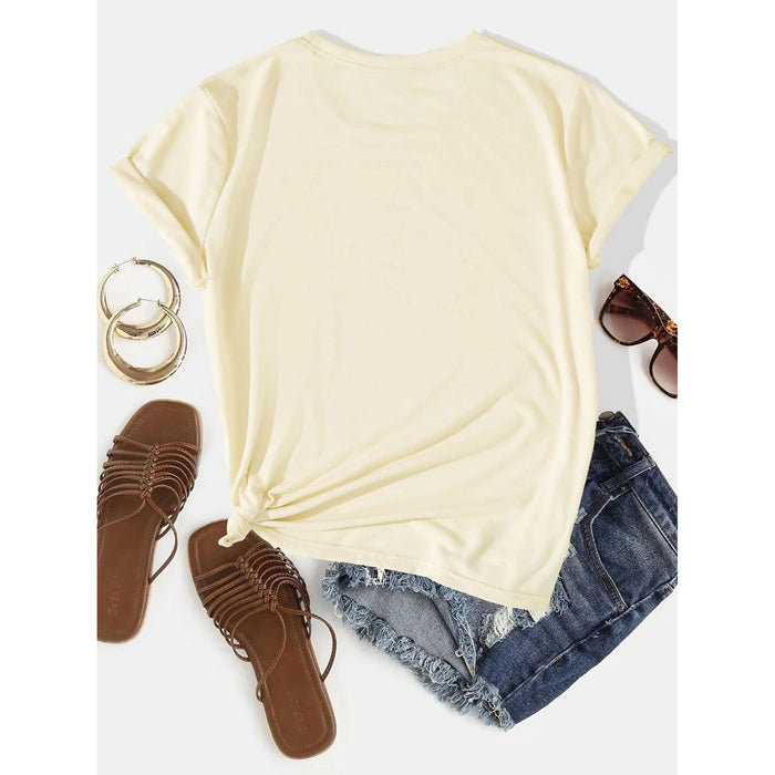 Mama Round Neck Short Sleeve T-Shirt