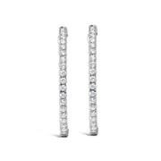 Bids.com 14K White Gold 1 3/4 Cttw Lab Grown Diamond Inside Out Hoop Earrings (G-H Color, VS2-SI1 Clarity) Earrings