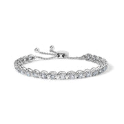 Bids.com 14K White Gold 6.00 Cttw Diamond 4â€-10â€ Adjustable Bolo Tennis Bracelet (I-J Color, I1-I2 Clarity) Bracelets