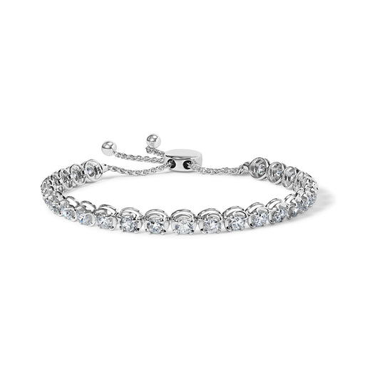 Bids.com 14K White Gold 6.00 Cttw Diamond 4â€-10â€ Adjustable Bolo Tennis Bracelet (I-J Color, I1-I2 Clarity) Bracelets
