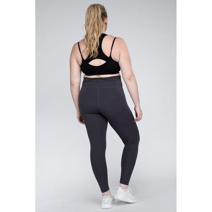 Plus Size V Waist Full Length Leggings