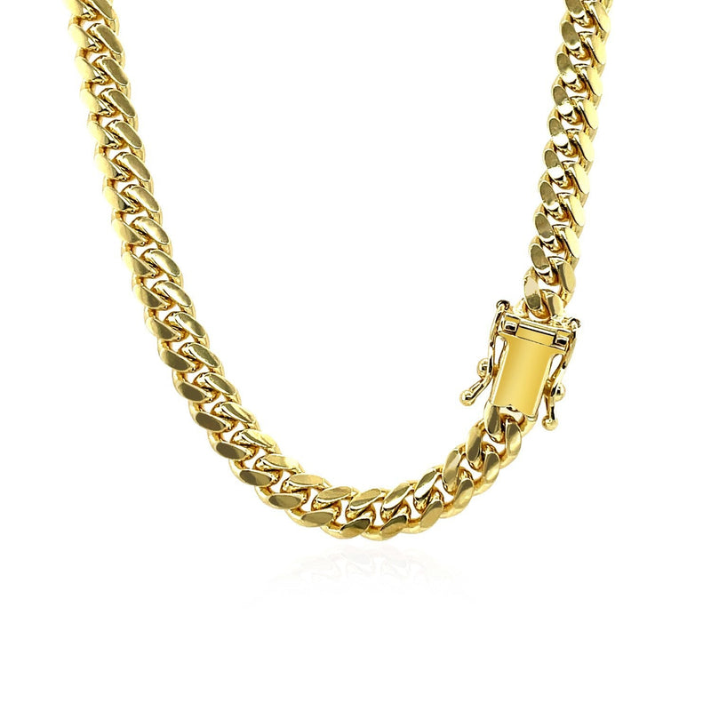 Bids.com 5.0mm 14k Yellow Gold Classic Miami Cuban Solid Chain Necklaces