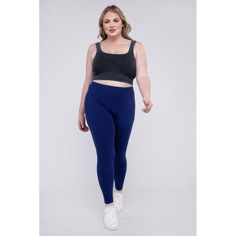 Plus Premium Cotton Full Length Leggings