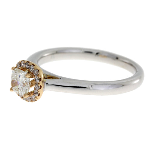 Bids.com .62ct Diamond Diamond Eng Only 14KT 2 Tone Gold Rings