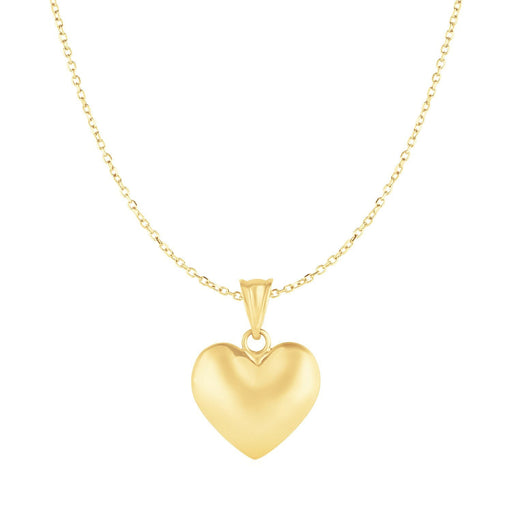 Bids.com Puffed Heart Pendant in 10k Yellow Gold Pendants