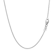 Bids.com 14k White Gold Round Cable Link Chain 1.1mm Necklaces