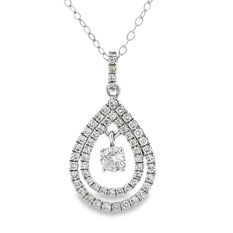 Bids.com .77ct Diamond Fashion Pendants 10KT White Gold Pendants