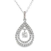 Bids.com .77ct Diamond Fashion Pendants 10KT White Gold Pendants