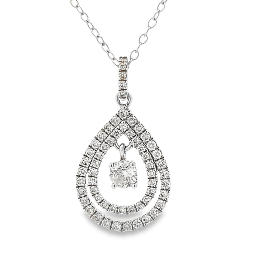 Bids.com .77ct Diamond Fashion Pendants 10KT White Gold Pendants