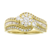 Bids.com 1.00ct Diamond Eng Only 14KT Yellow Gold Rings