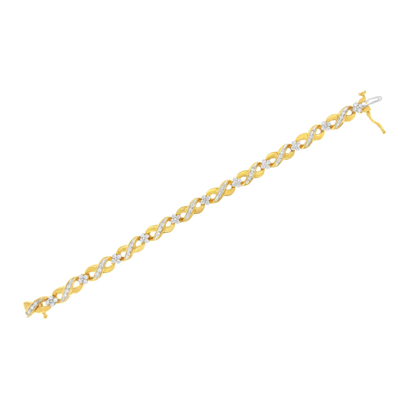 Bids.com 10K Yellow Gold Round-Cut Diamond Infinite Love Bracelet (1.00 cttw, I-J Color, I2-I3 Clarity) Bracelets