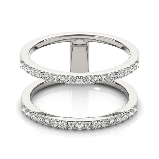 Bids.com 14k White Gold Dual Band Design Ring with Diamonds (1/3 cttw) Rings