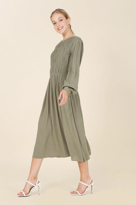 Ruched Midi Dress