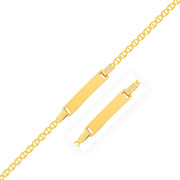 Bids.com 14k Yellow Gold Mariner Style Link Children's ID Bracelet Bracelets