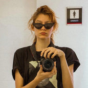 zeroUV Small Retro Slim Flat Lens Cat Eye Sunglasses - C520 Sunglasses