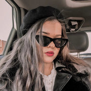 zeroUV Small Retro Slim Flat Lens Cat Eye Sunglasses - C520 Sunglasses