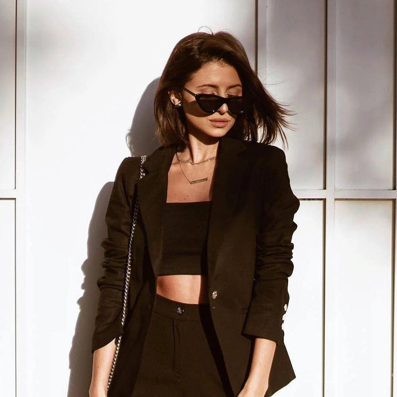 zeroUV Small Retro Slim Flat Lens Cat Eye Sunglasses - C520 Sunglasses