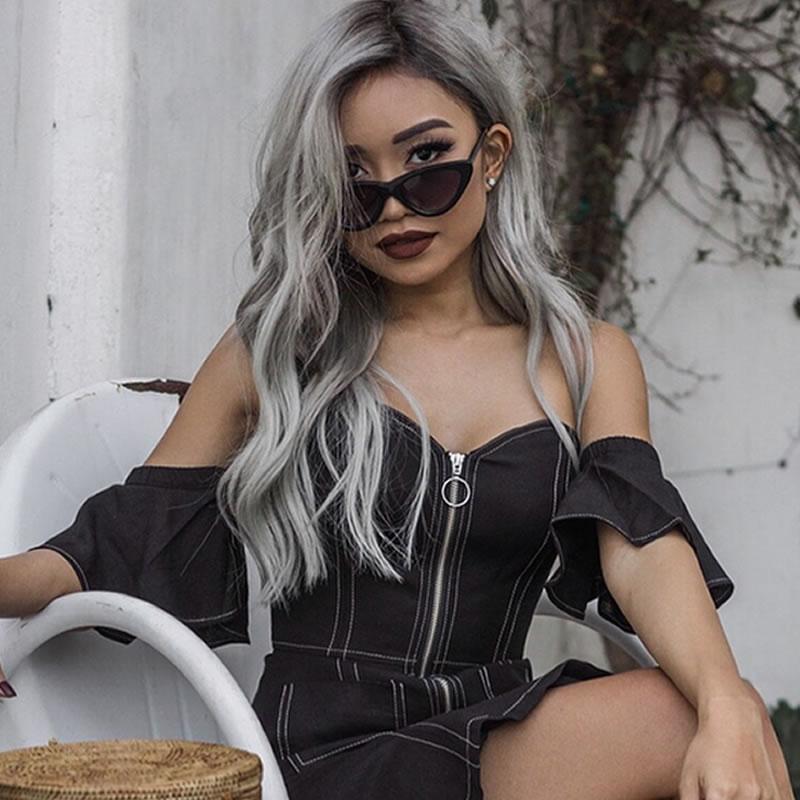 zeroUV Small Retro Slim Flat Lens Cat Eye Sunglasses - C520 Sunglasses