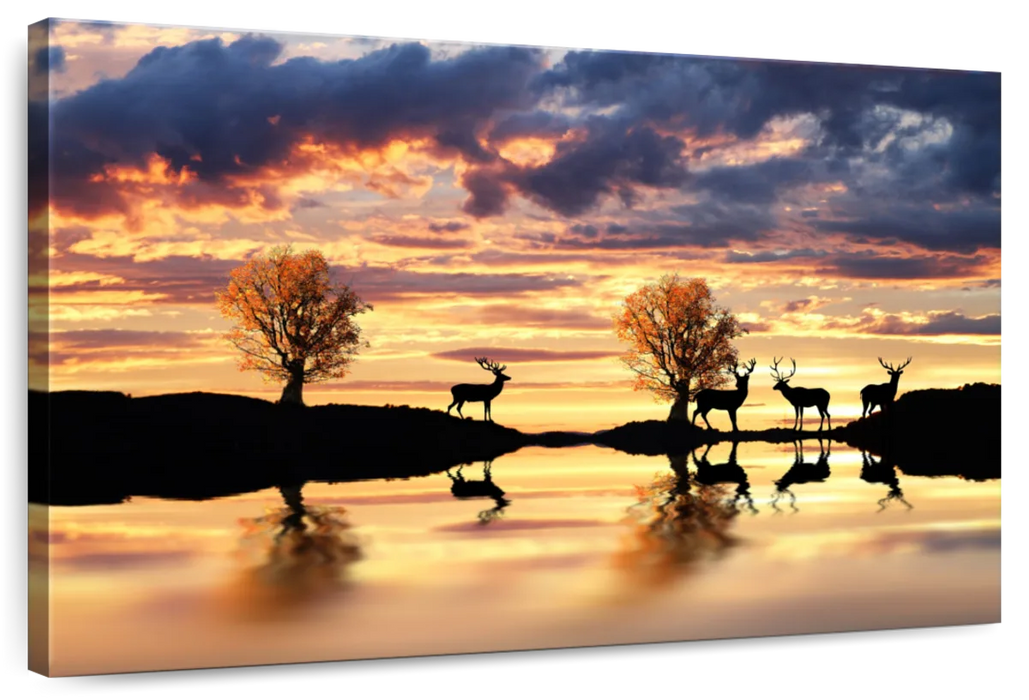 Lakeside Deer Wall Art