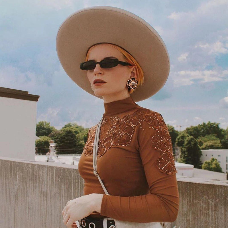 zeroUV Retro 1990's Thin Rectangle Fashion Sunglasses C547 Sunglasses