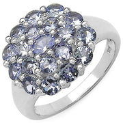 Bids.com 1.83 Carat Genuine Tanzanite .925 Sterling Silver Ring Rings