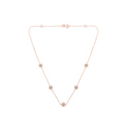 Bids.com Yellow Color Plated Sterling Silver Diamond Station Necklace (1/2 cttw, K-L Color, I2-I3 Clarity) Necklaces