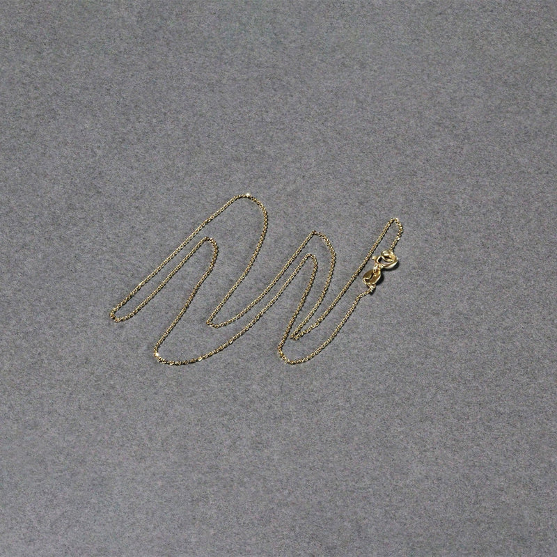 Bids.com 14k Yellow Gold Diamond Cut Cable Link Chain 0.7mm Necklaces