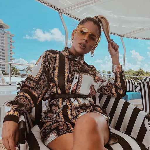 zeroUV Women's Oversize Festival Color Tone Square Sunglasses C581 Sunglasses