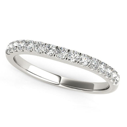 Bids.com 14k White Gold Pave Set Style Diamond Wedding Band (1/4 cttw) Rings