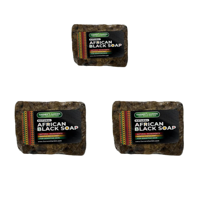 Garner's Garden Raw African Black Soap Bar (0.5 lb) Soap