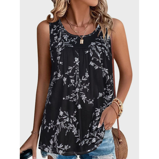 Printed Round Neck Tank