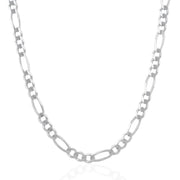 Bids.com 6.0mm 14k White Gold Solid Figaro Chain Necklaces