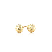 Bids.com 14k Yellow Gold Textured Flat Style Stud Earrings Earrings