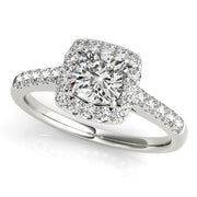 Bids.com 14k White Gold Square Outer Shape Round Diamond Engagement Ring (3/4 cttw) Rings