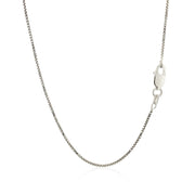 Bids.com Sterling Silver Rhodium Plated Box Chain 1.1mm Necklaces