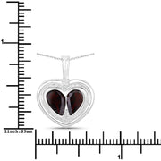 Bids.com 2.66 Carat Genuine Garnet and White Topaz .925 Sterling Silver Pendant Pendants