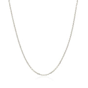 Bids.com 10k White Gold Cable Chain 1.1mm Necklaces