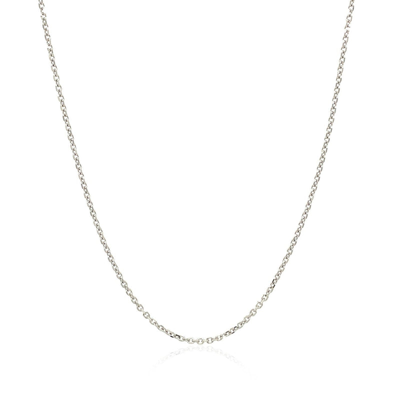 Bids.com 10k White Gold Cable Chain 1.1mm Necklaces