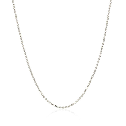 Bids.com 10k White Gold Cable Chain 1.1mm Necklaces