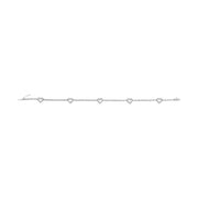 Bids.com 14K White Gold 1 1/2 Cttw Diamond Heart Station Strand Bracelet (H-I Color, I1-I2 Clarity) - 7.5 Inches Bracelets