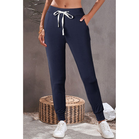 Drawstring Joggers with Pockets