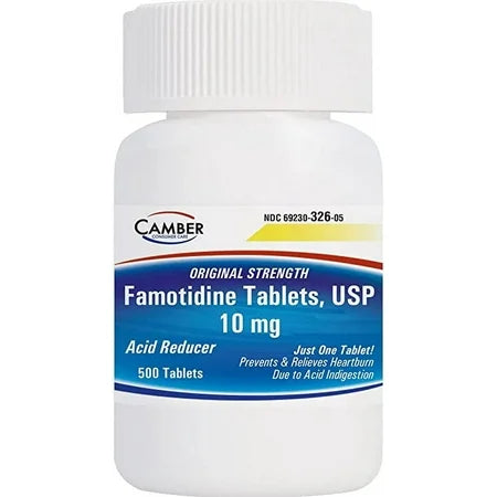 Camber Consumer Care Camber Consumer Care Famotidine 10 Mg Tablets Acid Relief Medicine (500 Count) Famotidine