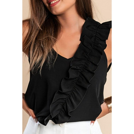 Ruffled V-Neck Cami